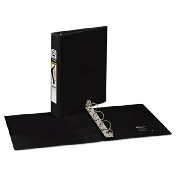 Avery Dennison Avery, MINI SIZE DURABLE VIEW BINDER WITH ROUND RINGS, 3 RINGS, 1in CAPACITY, 8.5 X 5.5, BLACK 17167